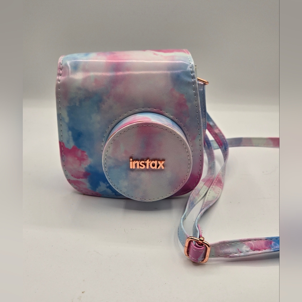 INSTAX Mini Instant Camera Watercolor Tie-Dye Case Mint Green Pink Blue